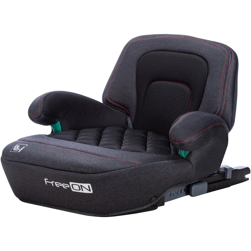 Inaltator auto, FreeOn, Cosmo Plus I-Size, Cu isofix, Cu spatar inaltat si cotiere, Potrivit pentru copiii intre 125 si 150 cm sau intre 25 si 36 Kg, Conform cu standardul european de securitate ECE R129, negru