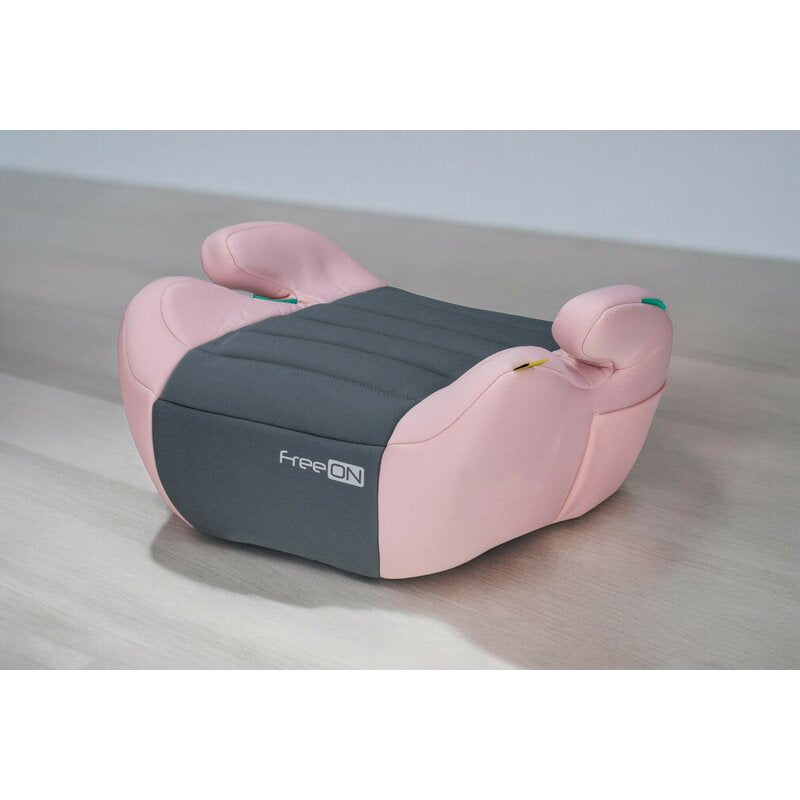 Inaltator auto, FreeON, Comfy, Pentru copii, I-size, 125-150 cm, Orientare in sensul directiei de mers, Conform cu standardul european de securitate ECE R129, Prink/Grey