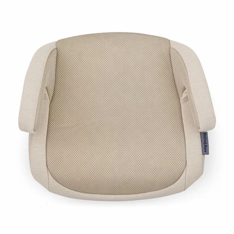 Inaltator auto, Petite&Mars, Optimus Pro, I-size, 125- 150 cm, 22-36 kg, Cu isofix, Forma ergonomica, Husa detasabila, Bej
