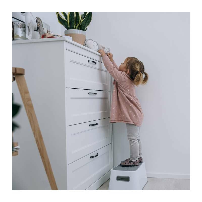 Inaltator de baie, FreeON, Antiderapant, Cu baza antialunecare, 38 x 36 x 16 cm, White/Grey