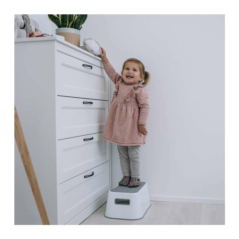 Inaltator de baie, FreeON, Antiderapant, Cu baza antialunecare, 38 x 36 x 16 cm, White/Grey