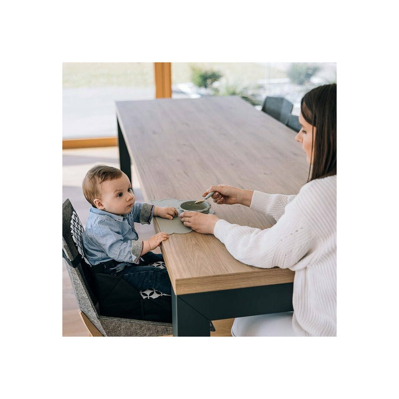 Inaltator scaun masa, FreeON, Fold and Go, Portabil 2 in 1, Conform cu standardele europene EN16120, EN71-3:2021, Black and White