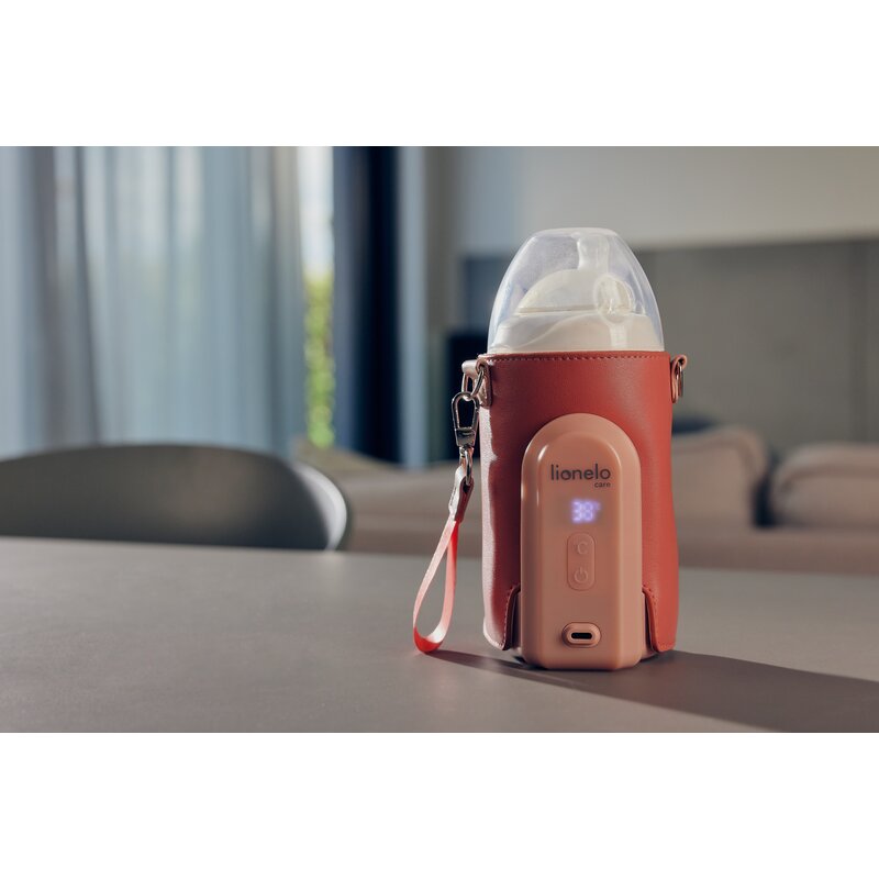 Incalzitor Biberoane Portabil Lionelo ThermUp Go Evo cu Baterie, 5 Niveluri si Afisaj LCD
