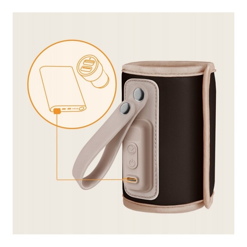 Incalzitor Biberoane Portabil Lionelo ThermUp Go USB-C Temperatura Constanta 24h
