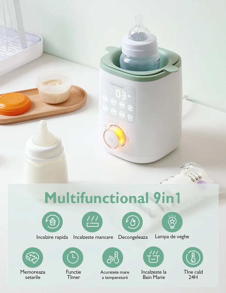 Incalzitor de biberoane si mancare Momcozy Nutri Smart Analog