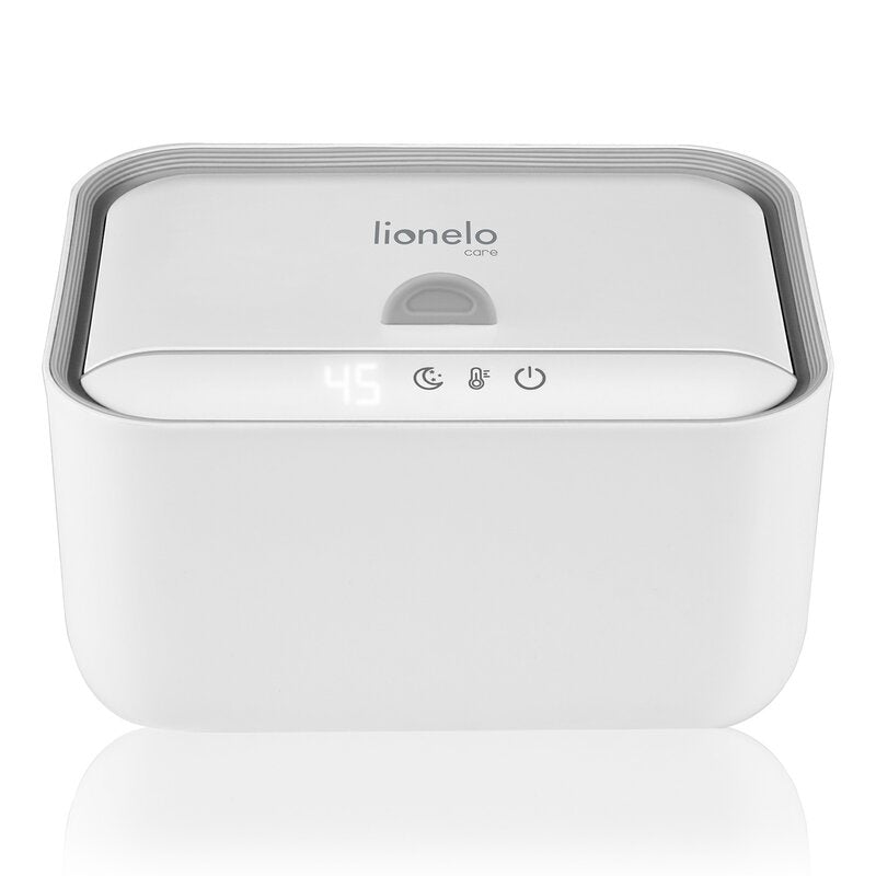 Incalzitor servetele umede, Lionelo, Babybliss, Cu 3 setari de temperatura, Loc suficient pentru un intreg pachet de servetele umede, Panou de control cu ecran tactil, Fara BPA, White