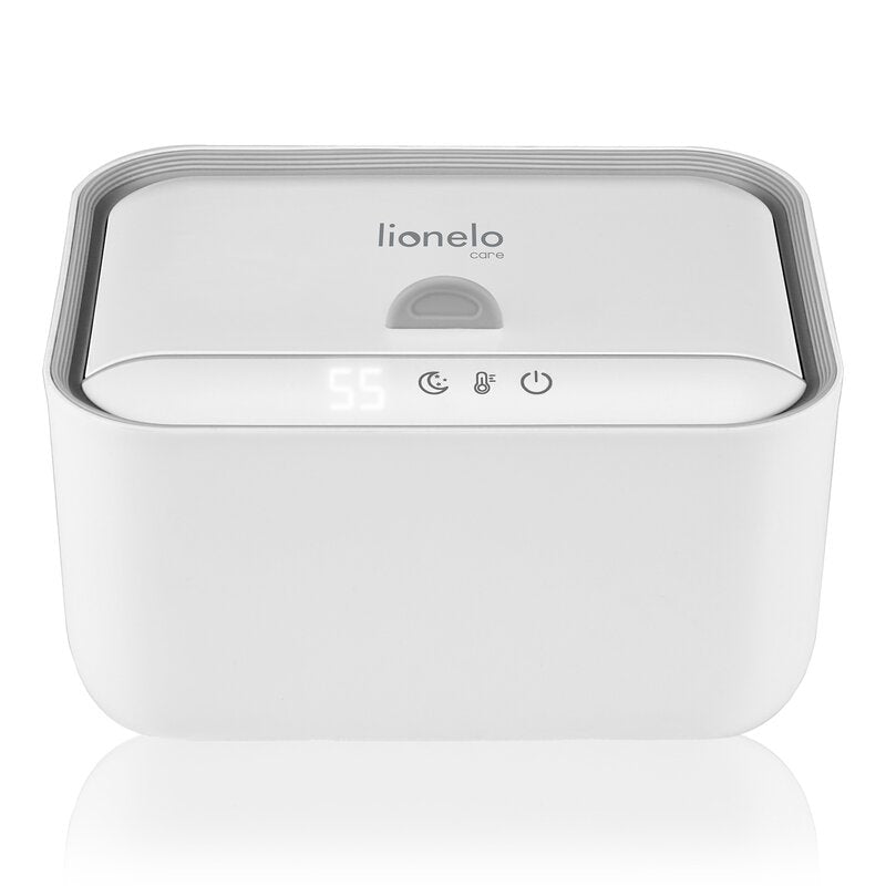 Incalzitor servetele umede, Lionelo, Babybliss, Cu 3 setari de temperatura, Loc suficient pentru un intreg pachet de servetele umede, Panou de control cu ecran tactil, Fara BPA, White
