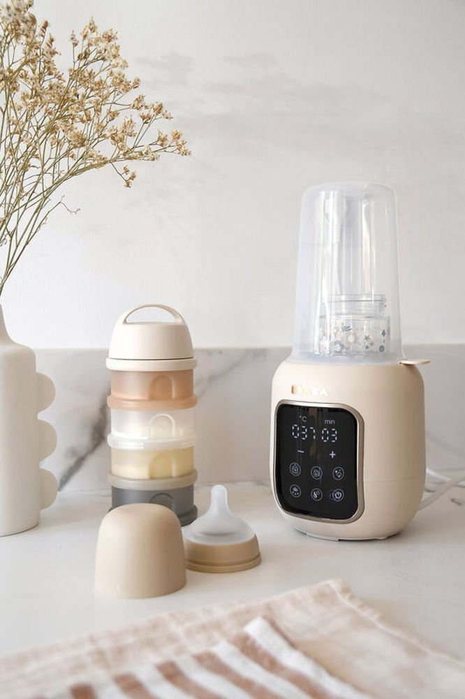 Incalzitor si sterilizator biberoane Beaba Multi Milk Clay Earth
