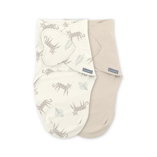 Ingenuity - Set 2 sisteme de infasare Swaddle Me 0-3 luni, colectia Monogram, Born Free