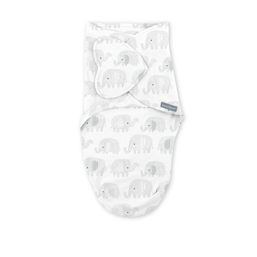 Ingenuity Sistem de infasare SwaddleMe 0-3 luni Monogram Scribble Elephant