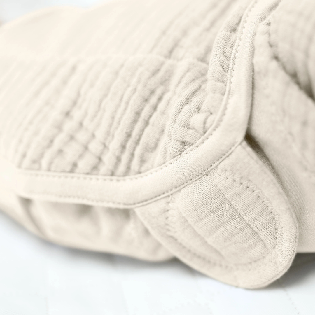 Ingenuity - Sistem de infasare Swaddle Me 0-3 luni, muselina, colectia Original, Cream