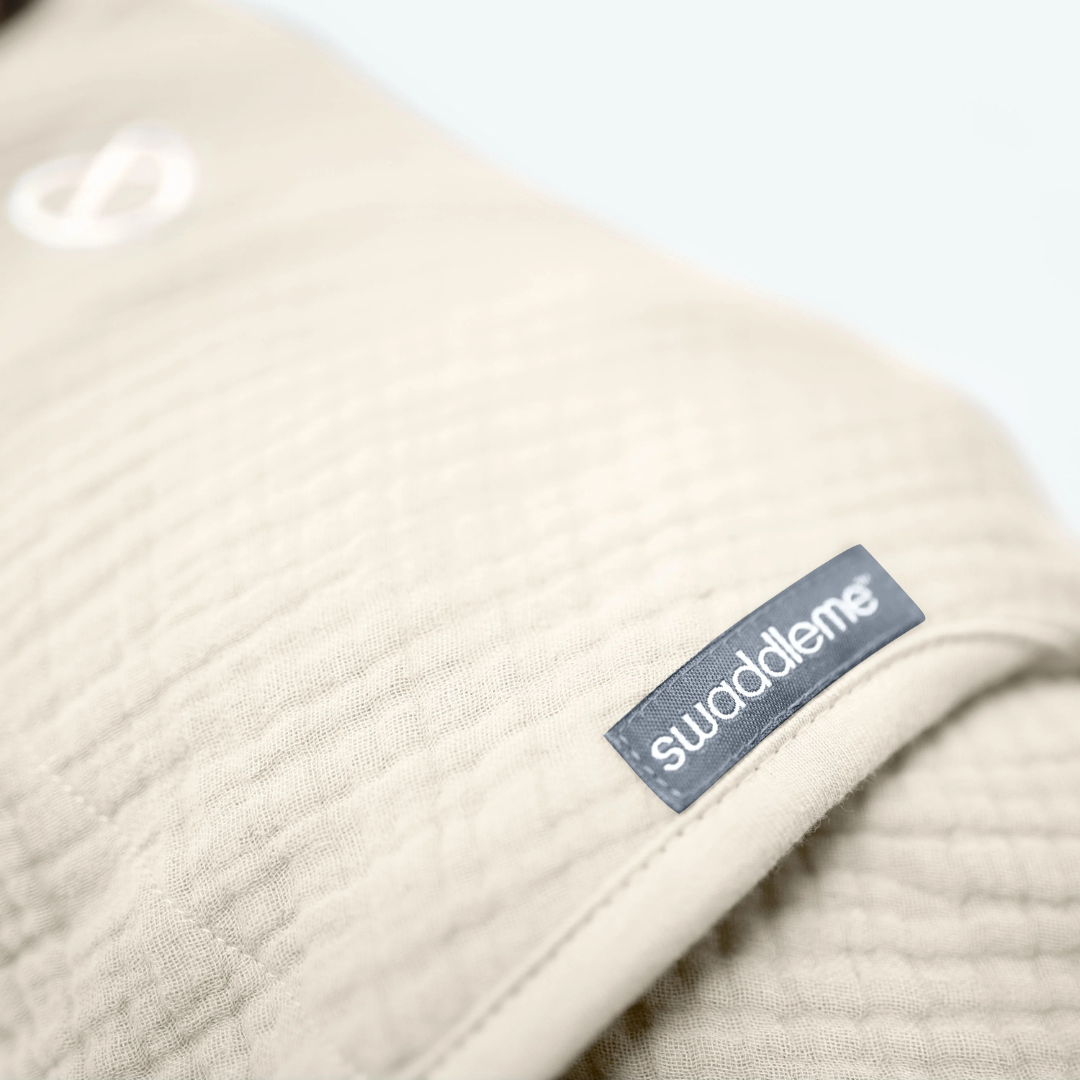 Ingenuity - Sistem de infasare Swaddle Me 0-3 luni, muselina, colectia Original, Cream