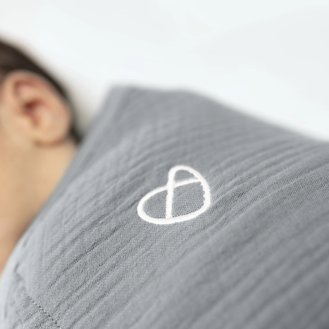 Ingenuity - Sistem de infasare Swaddle Me 0-3 luni, muselina, colectia Original, Granite