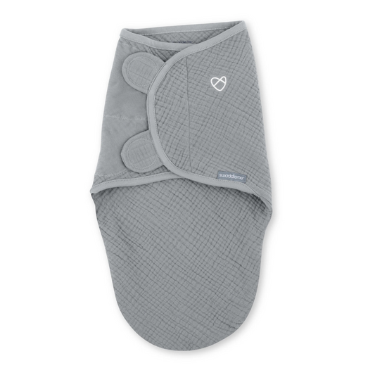 Ingenuity - Sistem de infasare Swaddle Me 0-3 luni, muselina, colectia Original, Granite