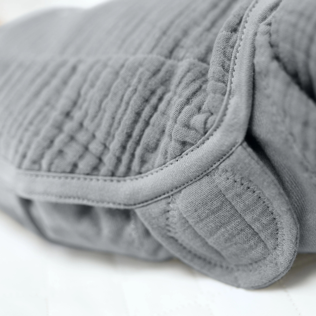 Ingenuity - Sistem de infasare Swaddle Me 0-3 luni, muselina, colectia Original, Granite