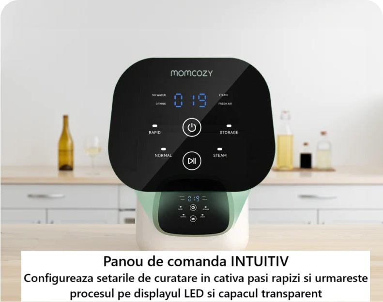 Aparat de spalat si sterilizat biberoane Momcozy KleanPal Pro