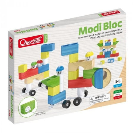 Joc constructie Quercetti Modi Bloc Premium, 30 piese – cutia setului Modi Bloc Premium