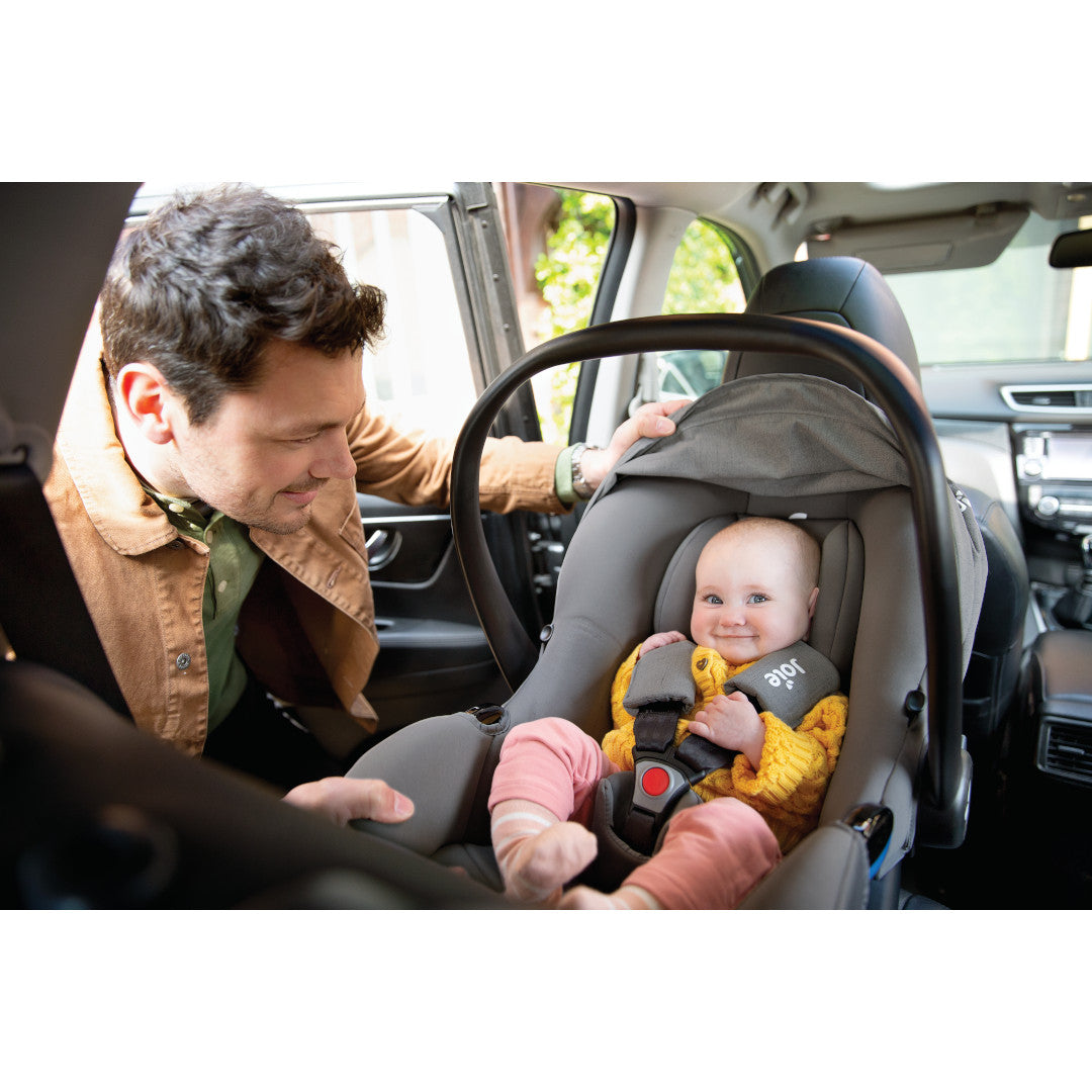 Joie - Scoica auto i-Snug 2 cu tetiera reglabila, 40-75 cm, Pebble, testata ADAC si certificata R129
