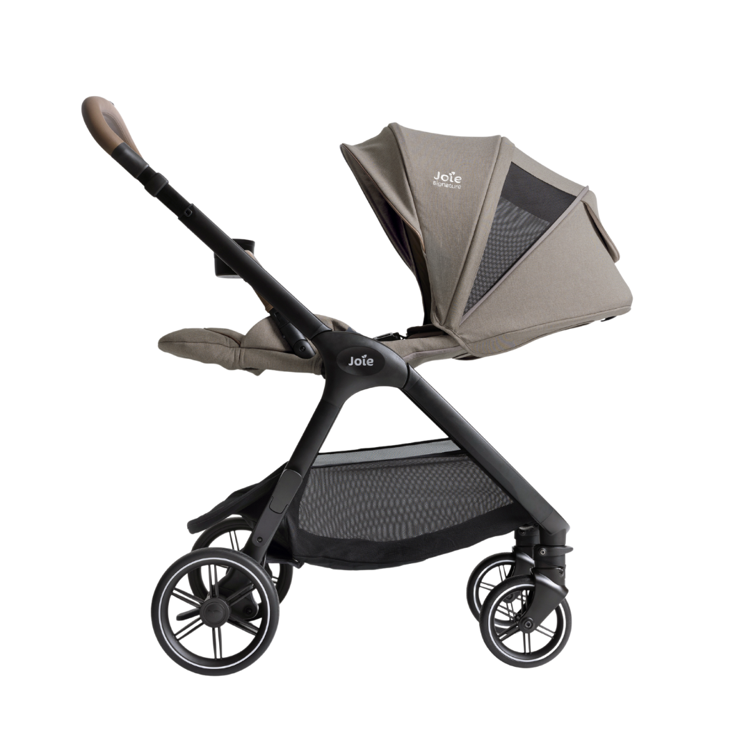 Carucior Multifunctional 3 in 1 Joie Valora Signature Sandstone cu Landou si Scoica Auto