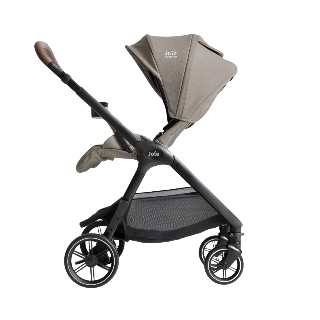 Carucior Multifunctional 3 in 1 Joie Valora Signature Sandstone cu Landou si Scoica Auto