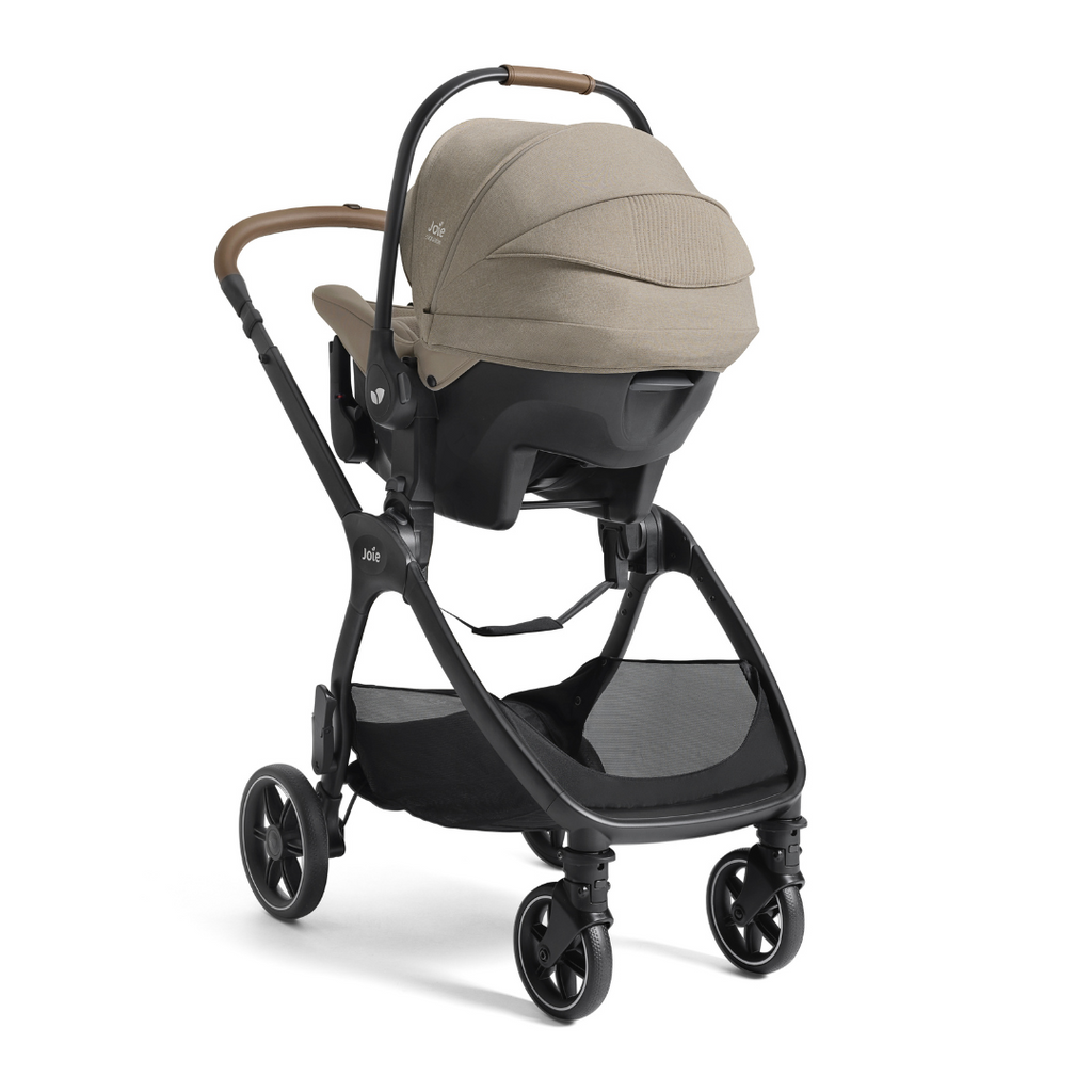 Carucior Multifunctional 3 in 1 Joie Valora Signature Sandstone cu Landou si Scoica Auto