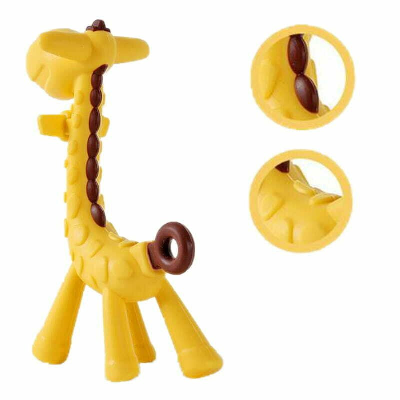 Jucărie de dentiție Bocioland girafă, Yellow/Brown, imaginea 3