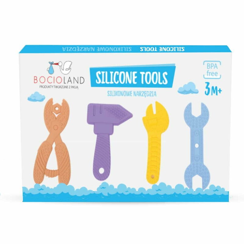 Jucărie de dentiție Bocioland unelte, set 4 piese, imaginea 6