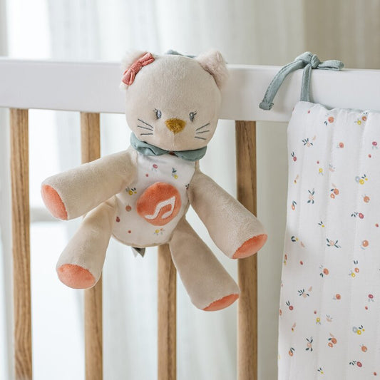 Jucarie de plus, Nattou, MILA, ZOE & LANA, Cu muzica, Dezvolta atingerea si abilitatile motorii, 0 luni+, Cat