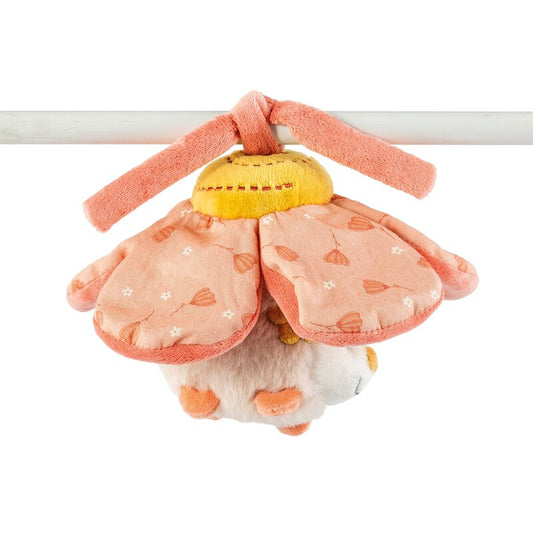 Jucarie de plus, Nattou, MILA, ZOE & LANA, Cu vibratii, Atasabila la carucior, scaun auto sau patut, Dezvolta atingerea si abilitatile motorii, 0 luni+, Flower