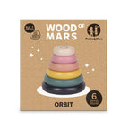 Jucarie de stivuire din lemn Petite&Mars Turn Orbit Wood of Mars