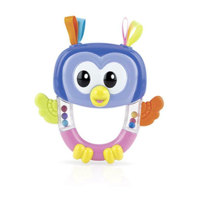 Jucarie dentitie, Nuby, Zornaitoare, Bufnita, Fara BPA, 3+ luni, Multicolor