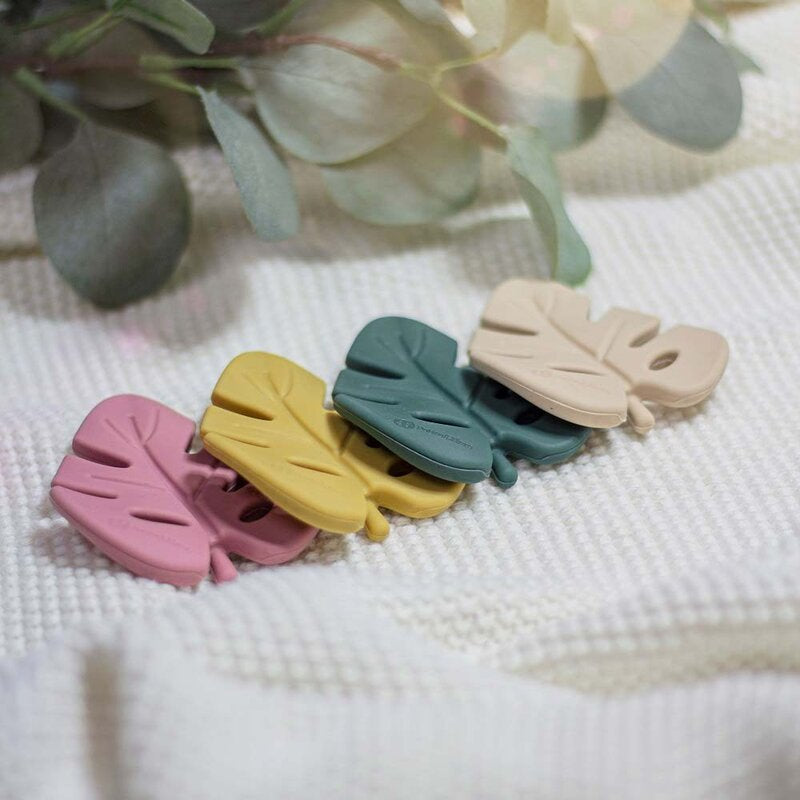 Jucarie dentitie, Petite&Mars, Take&Match, Din silicon, Fara BPA, Racire in frigider, Ocru