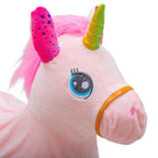 Jucărie gonflabilă Baby Mix Unicorn, Roz – detaliu cap