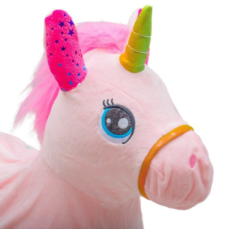 Jucărie gonflabilă Baby Mix Unicorn, Roz – detaliu cap