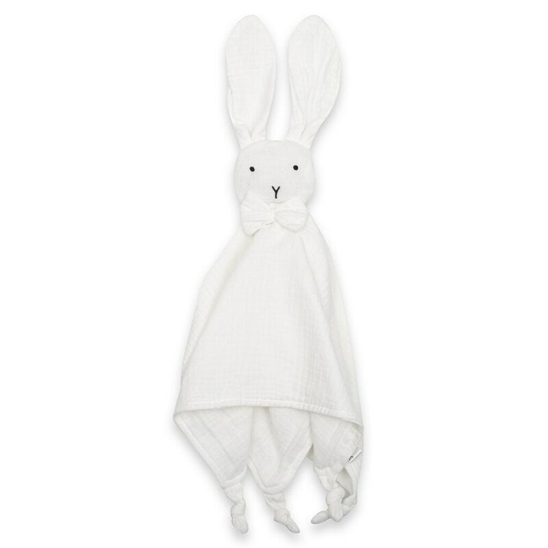Jucarie textila New Baby Rabbit 30x30 cm, Alb – jucăria albă cu iepuraș