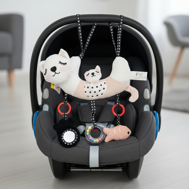 Jucărie Bocioland Kitten pentru pătuț și cărucior, imaginea 9