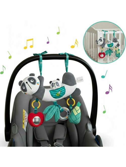 Jucărie Pătuț Cărucior Bocioland Panda Bear Oglindă Texturi Sunete 0 Luni+
