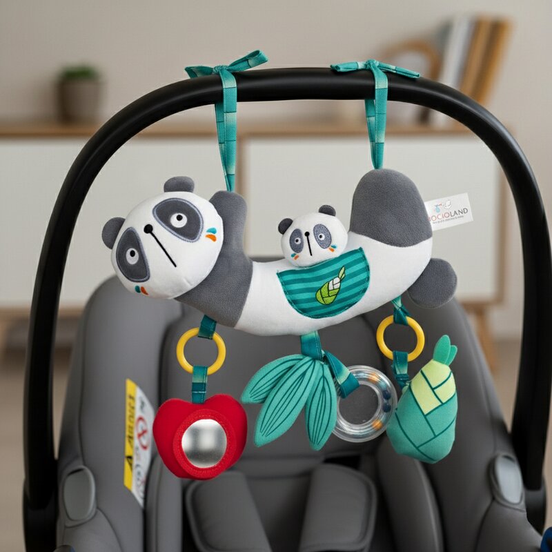 Jucărie Bocioland Panda Bear pentru pătuț și cărucior, imaginea 9