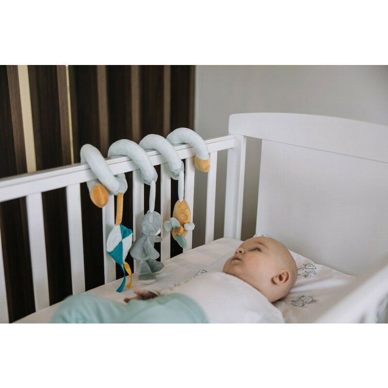 Jucarie pentru patut si carucior, Free2Play, Multifunctionala, Max the Bear, Dezvolta abilitati motorii si senzoriale, 0 luni+