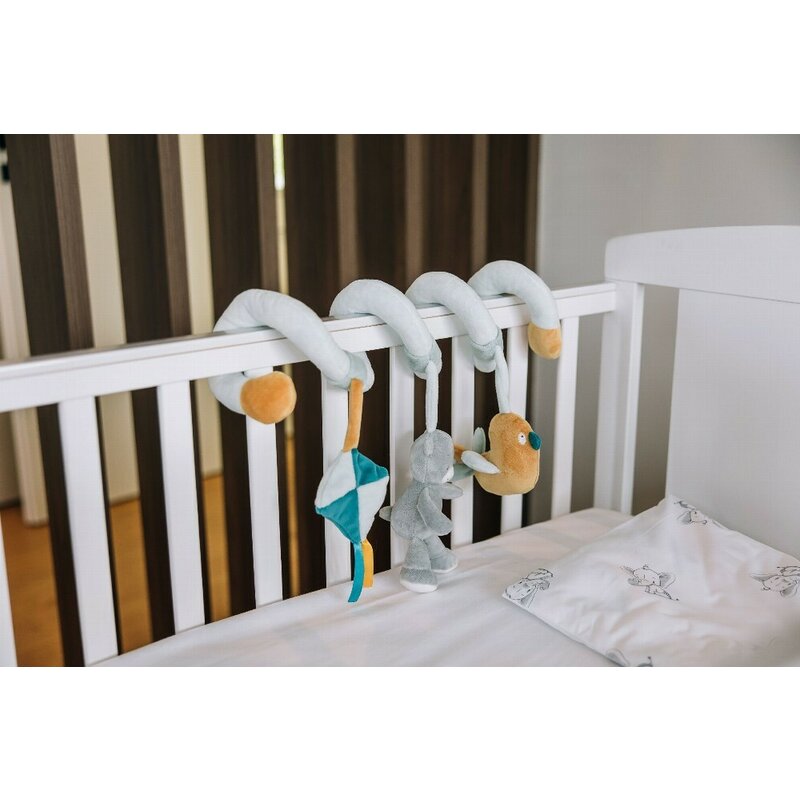 Jucarie pentru patut si carucior, Free2Play, Multifunctionala, Max the Bear, Dezvolta abilitati motorii si senzoriale, 0 luni+