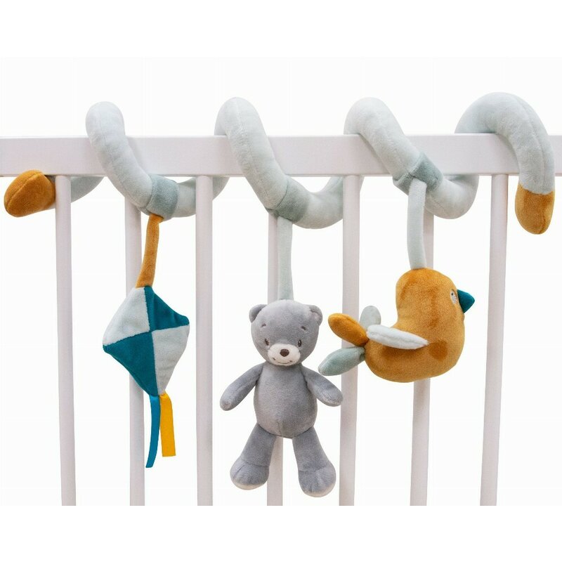 Jucarie pentru patut si carucior, Free2Play, Multifunctionala, Max the Bear, Dezvolta abilitati motorii si senzoriale, 0 luni+