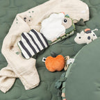 Jucarie senzoriala carticica de plus Done by Deer Tiny Farm Colour Mix, imagine 6