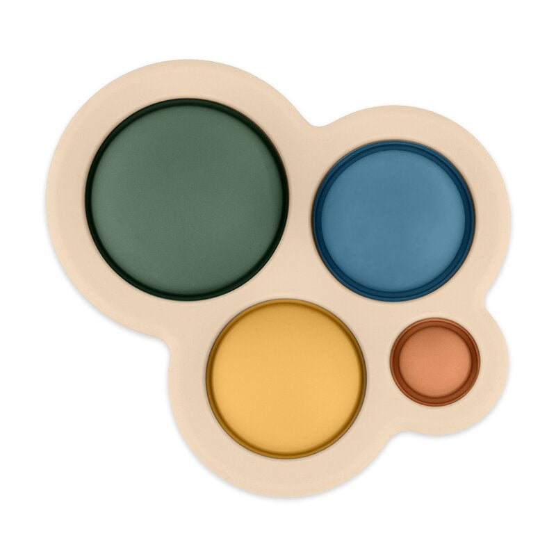 Jucarie senzoriala, Petite&Mars, Chill out, Din silicon, 11 cm, 6 luni+, Verde