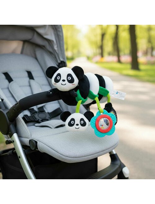 Jucărie spirală Bocioland Panda pentru pătuț și cărucior, imaginea 4