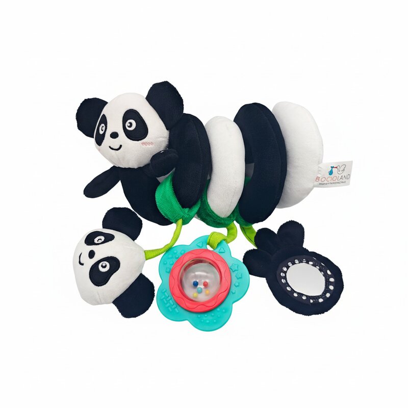 Jucărie spirală Bocioland Panda pentru pătuț și cărucior, imaginea 7