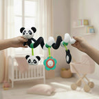 Jucărie spirală Bocioland Panda pentru pătuț și cărucior, imaginea 11