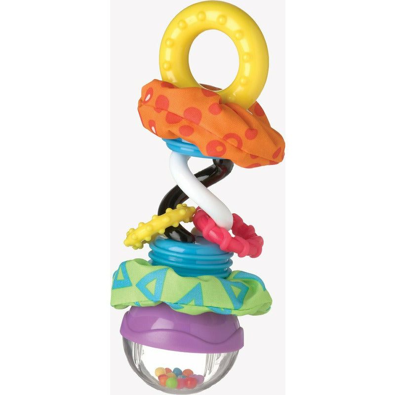 Jucarie zornaitoare Playgro Super Shaker cu inele texturate pentru dentitie