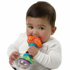 Jucarie zornaitoare Playgro Super Shaker cu inele texturate pentru dentitie