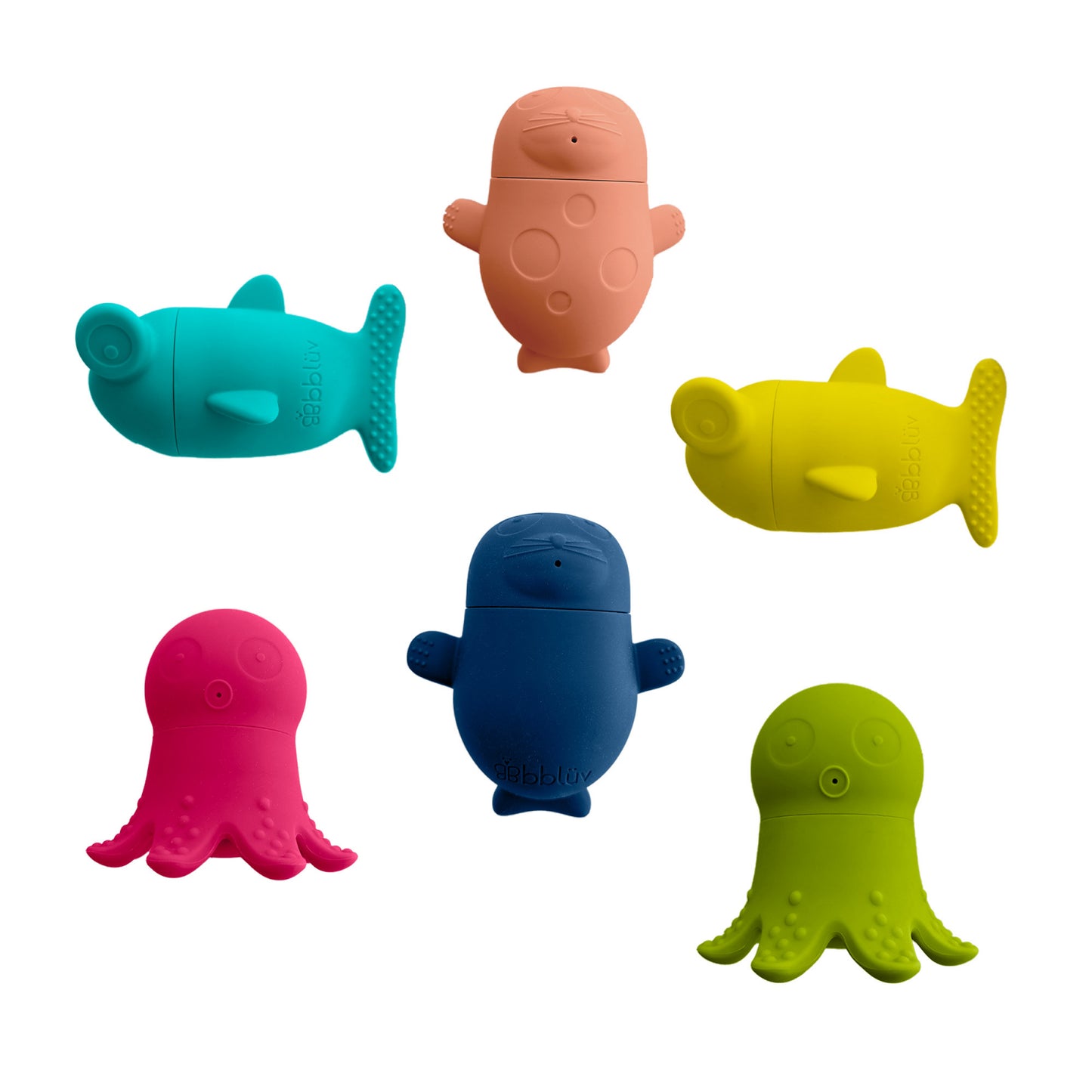 Jucării de baie din silicon Mix-and-Match bbluv Buddies