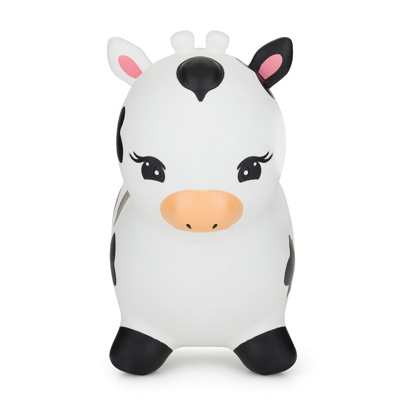 Jumper, Feedo, In forma de vacuta, Cu pompa inclusa, Din cauciuc, Pana la 70 kg, 50x46x23 cm, 36 luni+, White